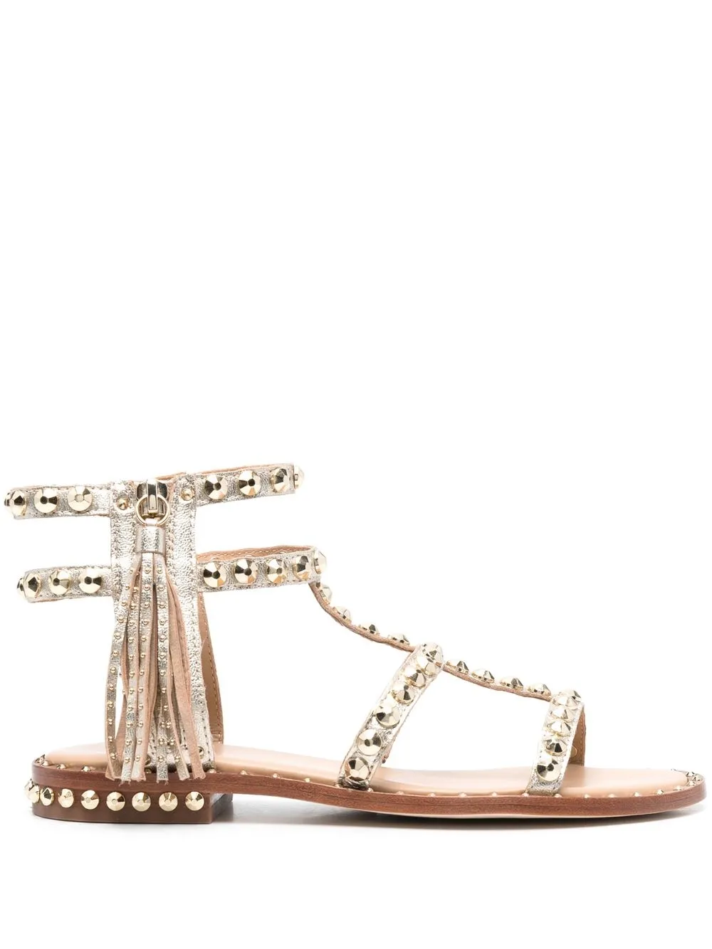 

Ash stud-embellished leather sandals - Gold