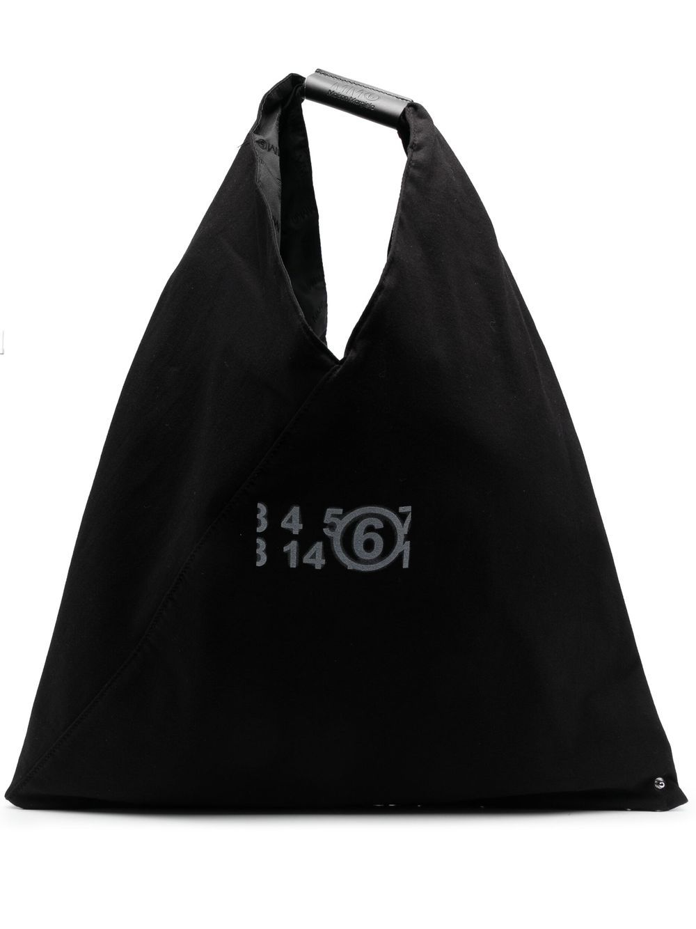 

MM6 Maison Margiela logo-print detail shopper tote bag - Black