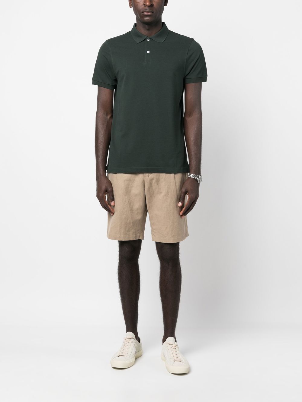 Sunspel Katoenen poloshirt - Groen