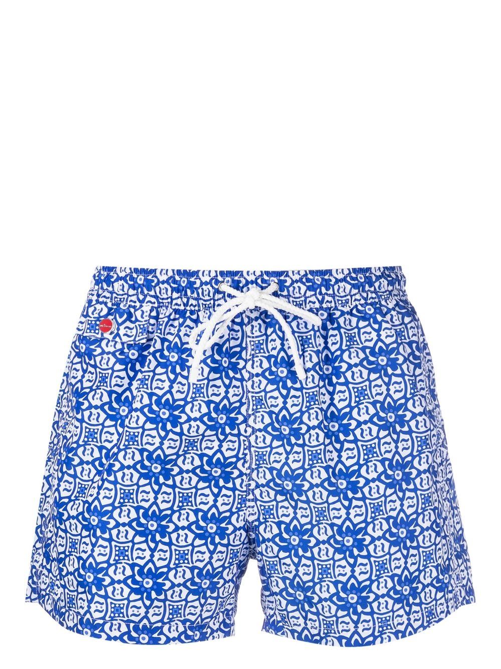 

Kiton graphic-print swim shorts - Blue