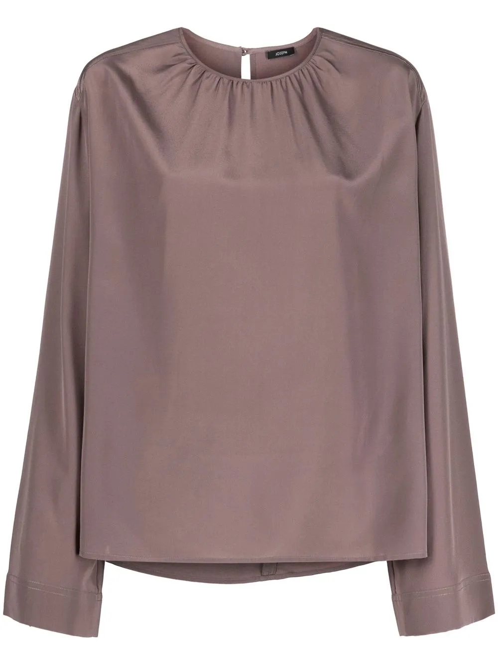 

JOSEPH gathered-neck silk blouse - Brown