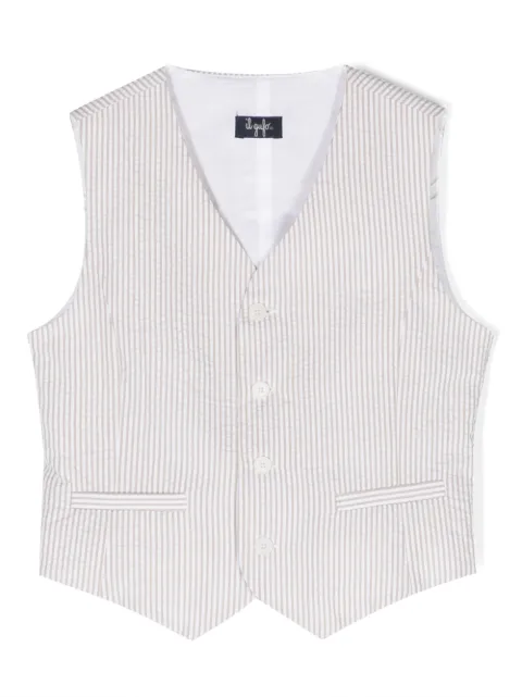Il Gufo stripe-pattern cotton waistcoat