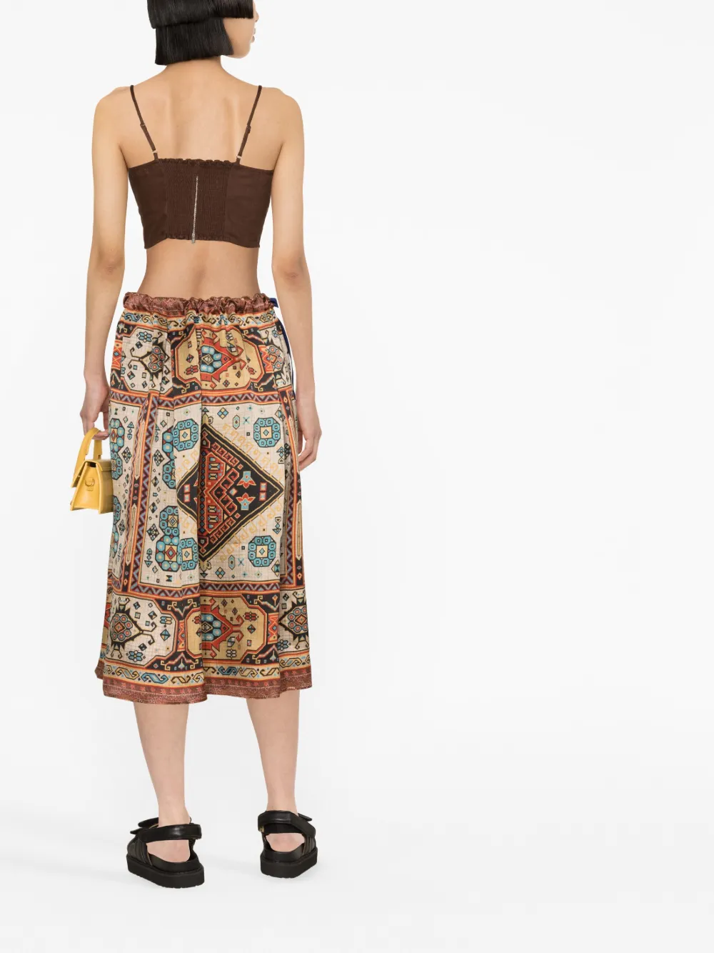 Pierre-Louis Mascia geometric-print tie-fastening skirt | Smart Closet