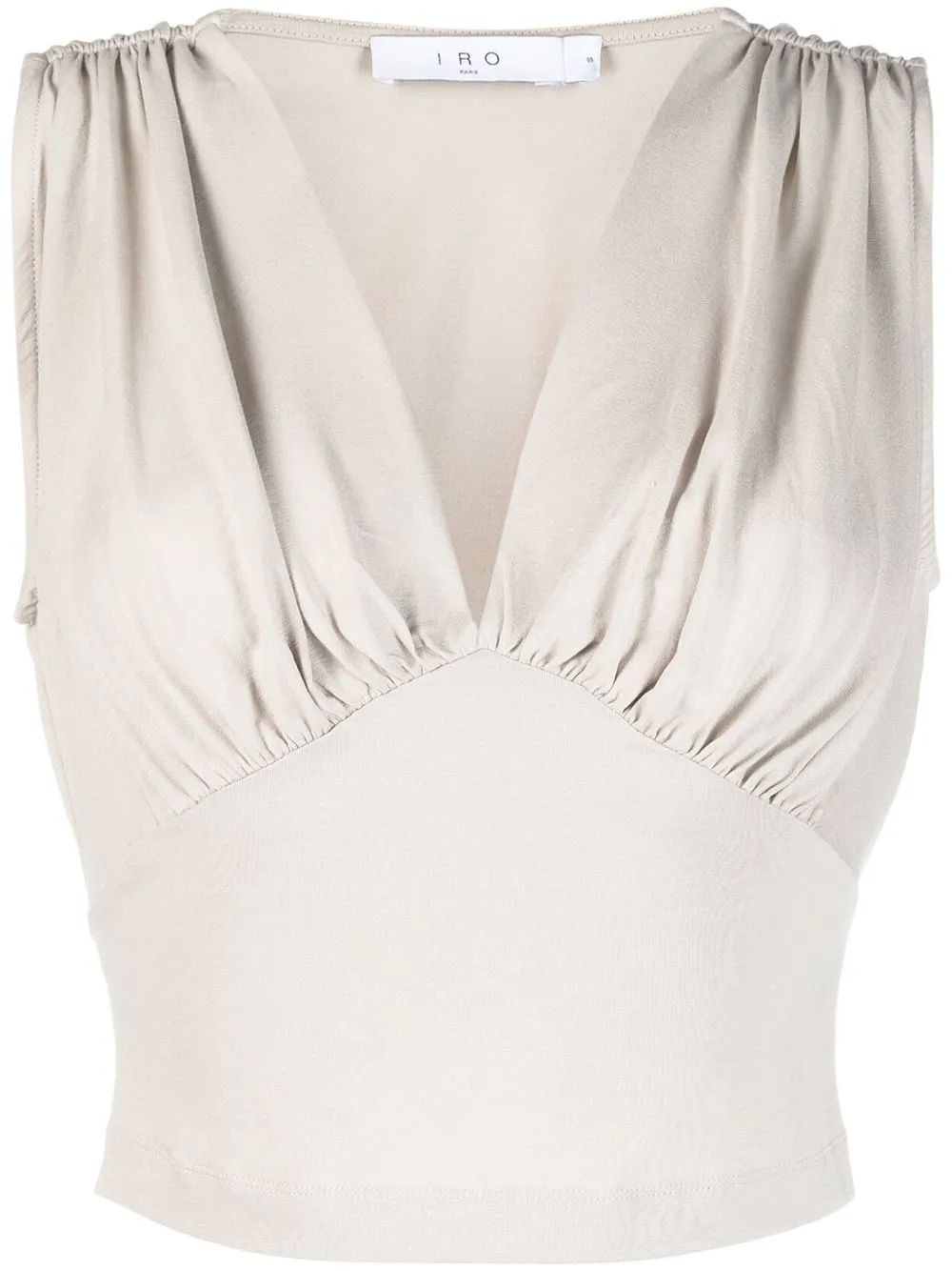 

IRO blusa corta con cuello en V - Neutro