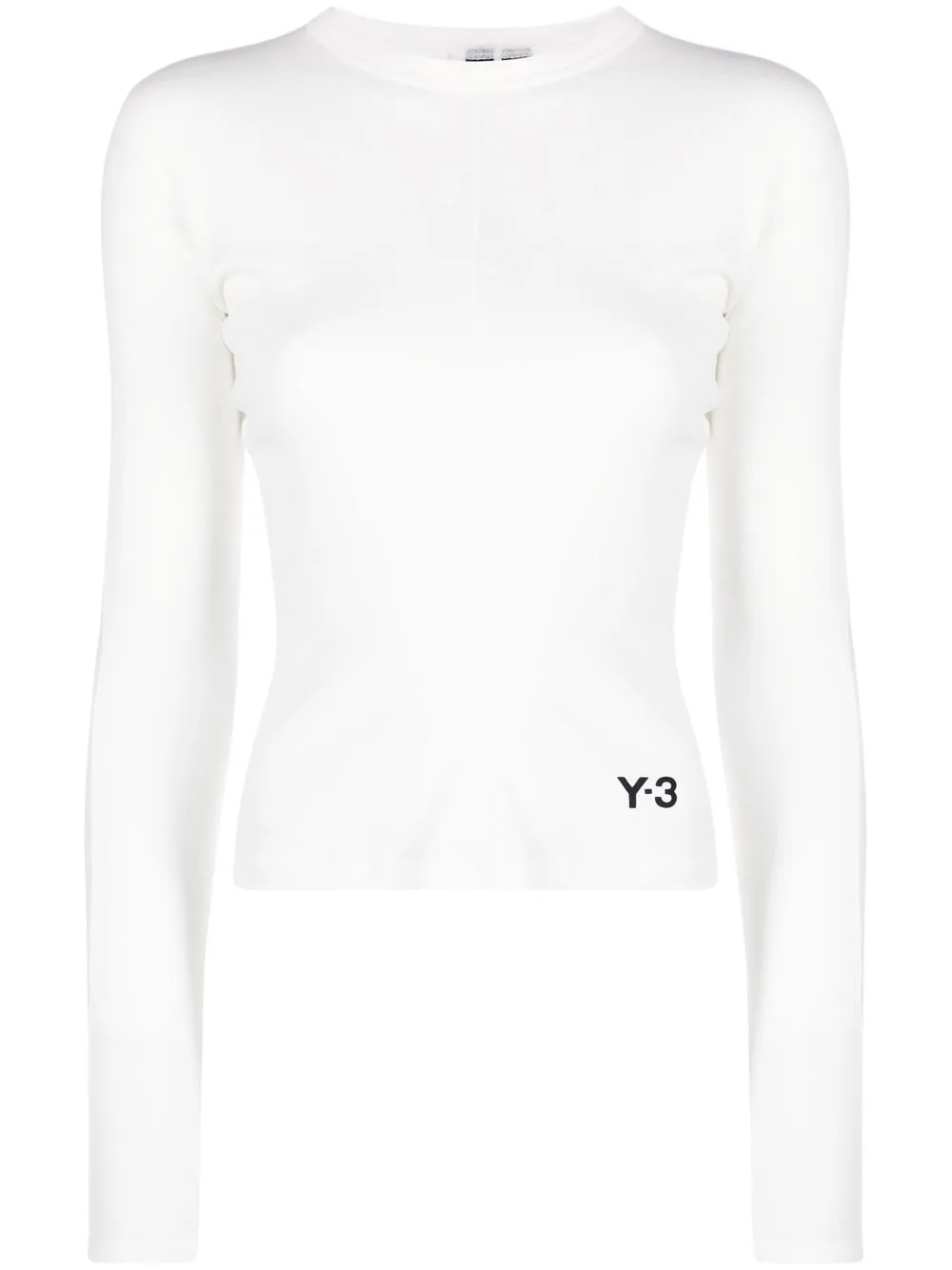 

Y-3 logo-print organic cotton T-shirt - White