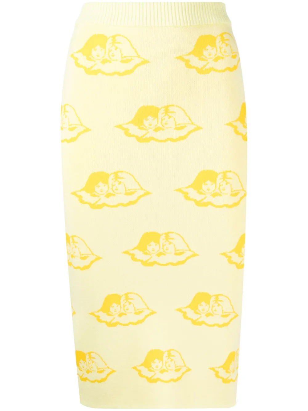 Fiorucci logo-print midi skirt