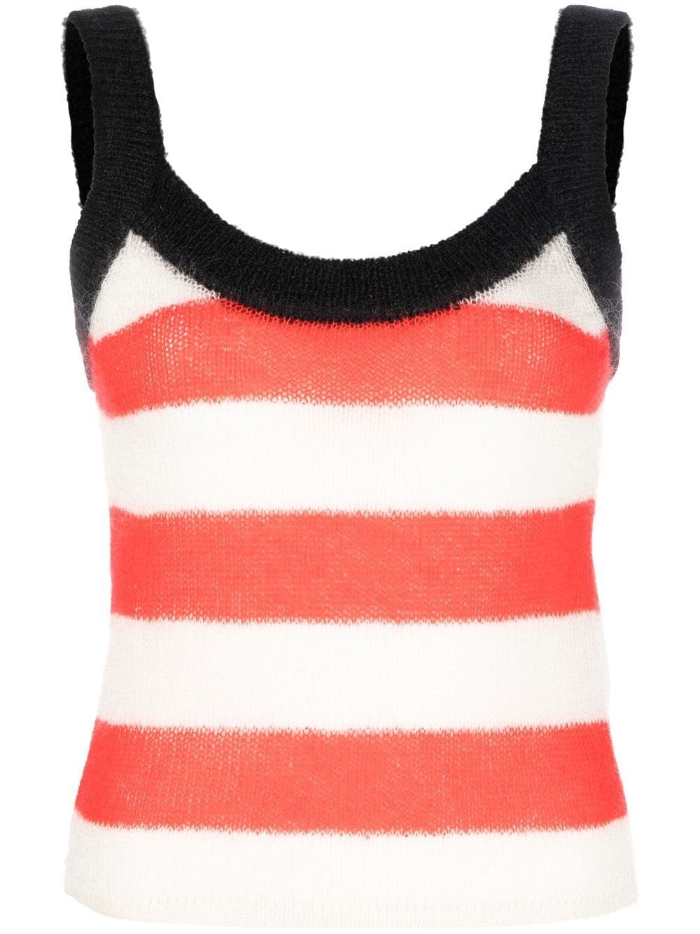 striped-knit tank top