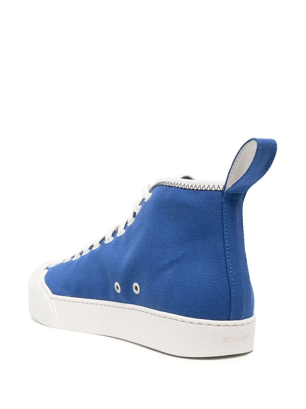 Sunnei High-top Lace-up Sneakers In Blue