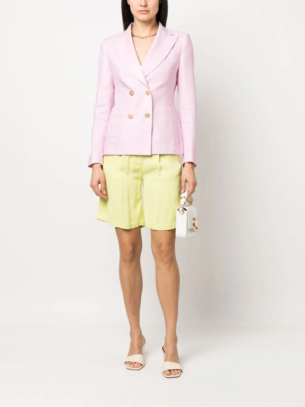 Tagliatore Blazer met dubbele rij knopen - Roze
