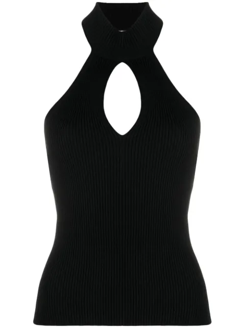 Federica Tosi halterneck ribbed knit top