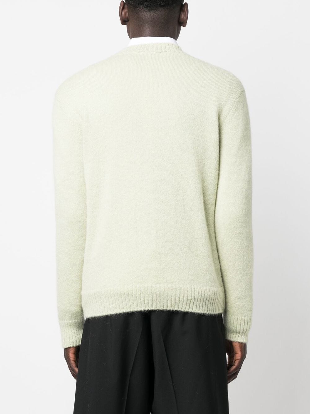Shop Lanvin Long-sleeve Knitted Jumper In Green