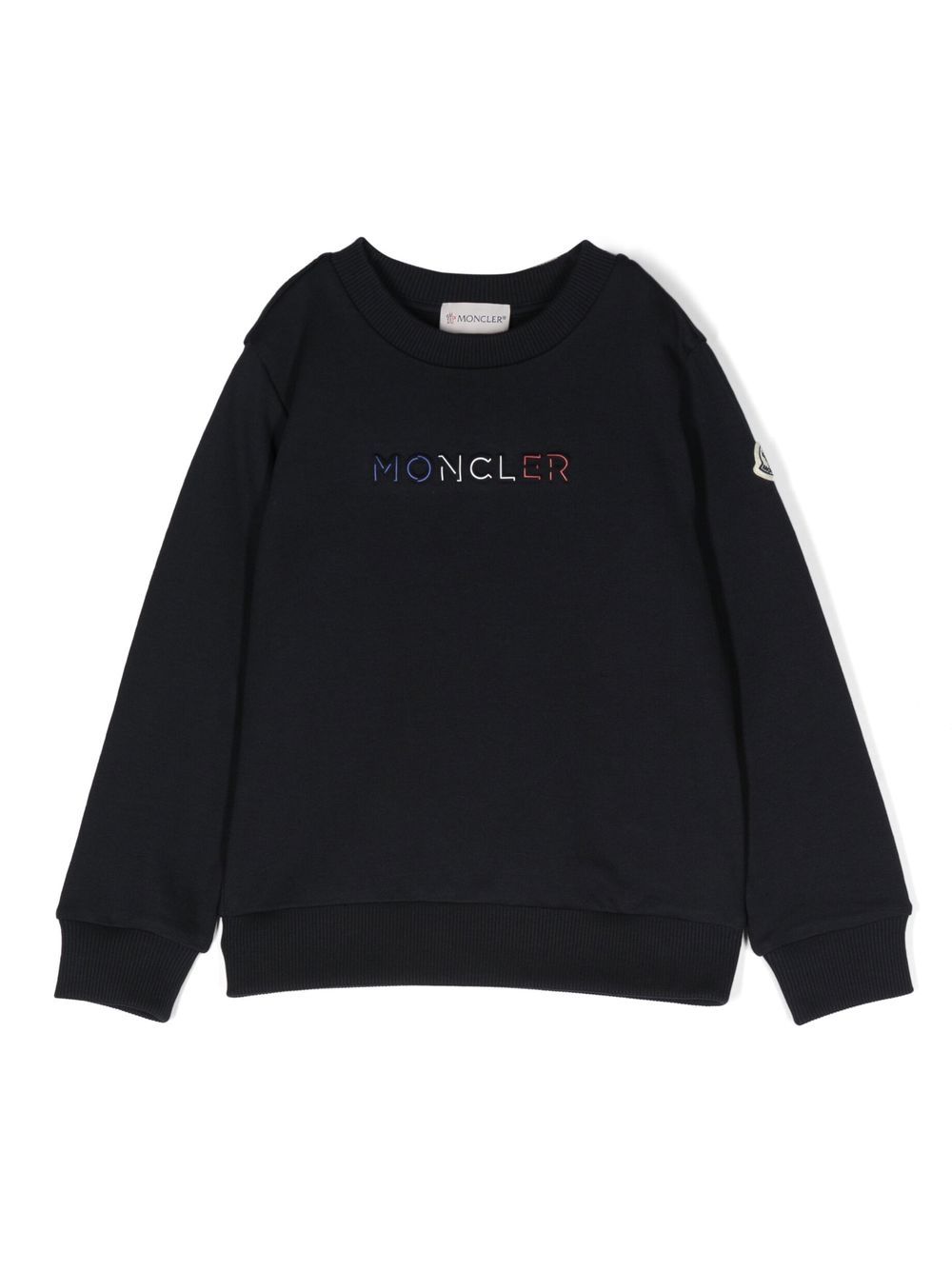 Moncler Enfant logo-print cotton sweatshirt - Blue