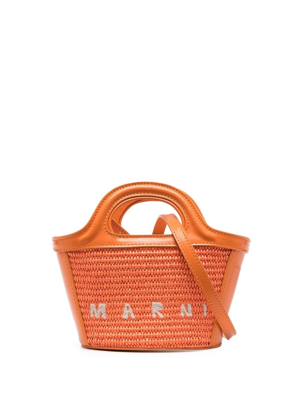 Marni Mini Cecchielo Bucket Bag In Orange