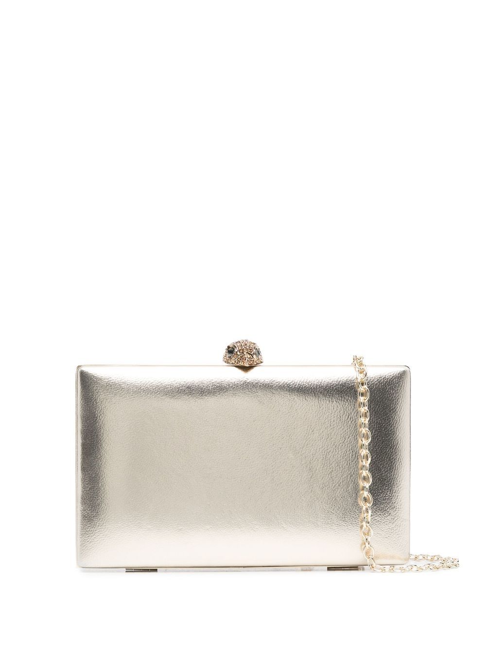 Kurt Geiger Lambskin Clutch Bag In Gold | ModeSens