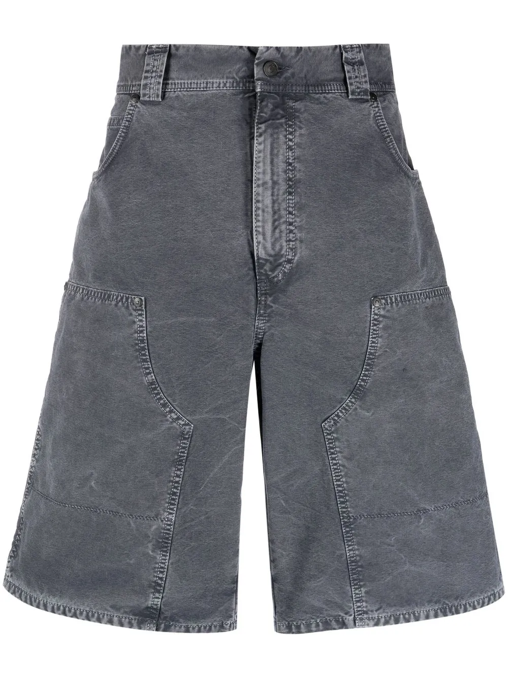 

MSGM knee-length denim shorts - Grey