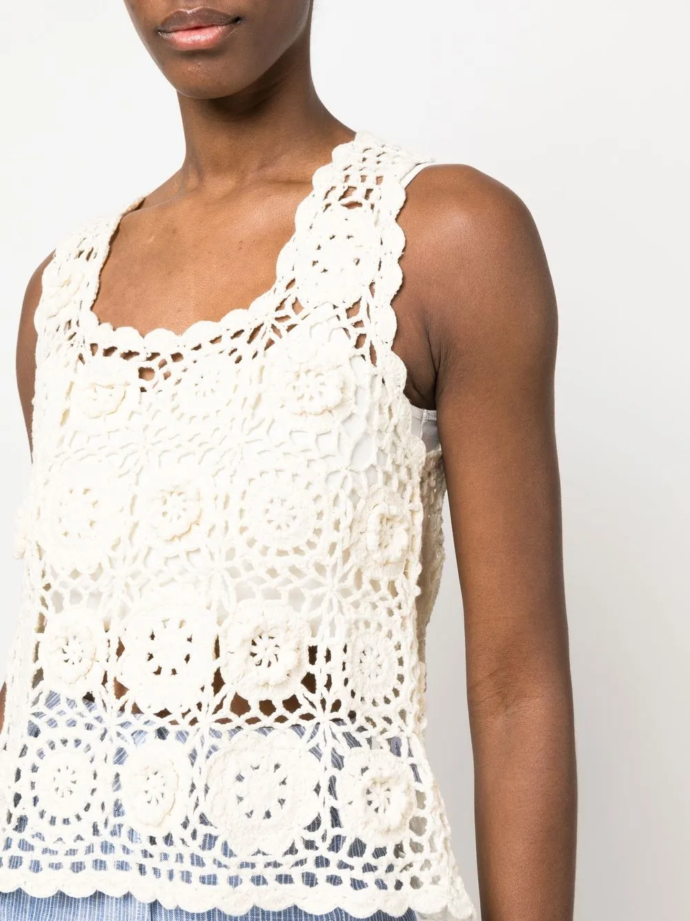 Louise Misha Crochet Knit Tank Top Farfetch