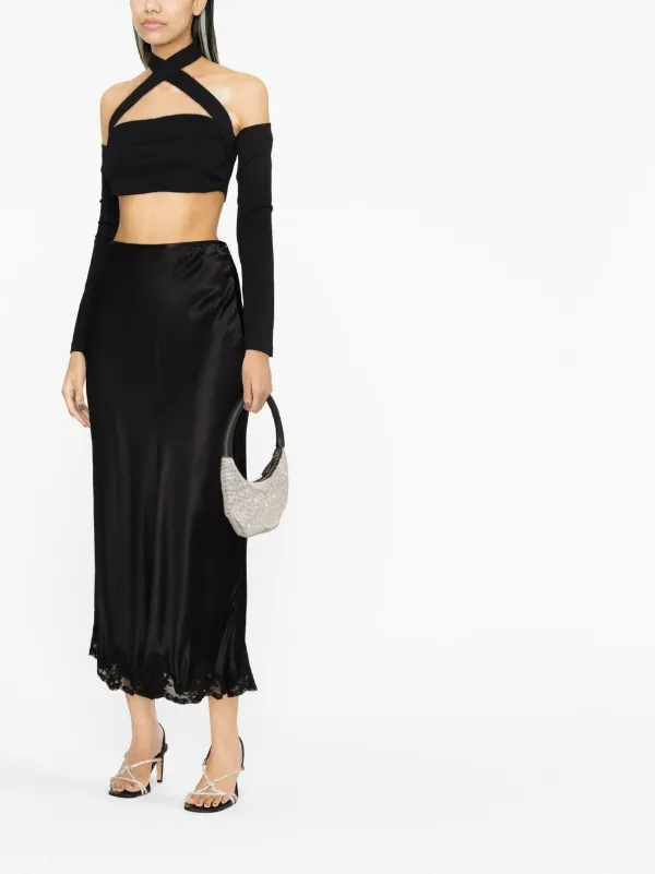 Dolce & Gabbana cross-strap cut-out Top | Black | FARFETCH
