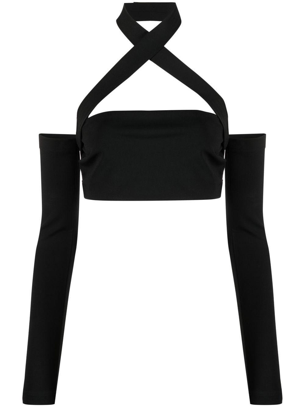 Dolce & Gabbana Wrap Halter Top In Black