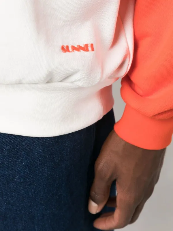 Sunnei logo-embroidered Cotton Hoodie | White | FARFETCH