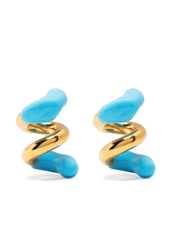 Sunnei Small Rubberized Curly Earrings - Farfetch