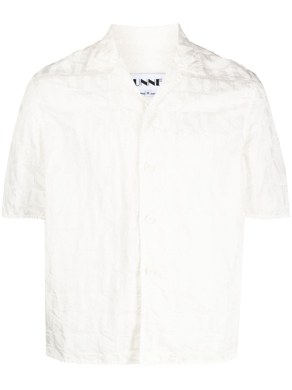 Shop Sunnei Monogram Short-sleeve Shirt In Nude
