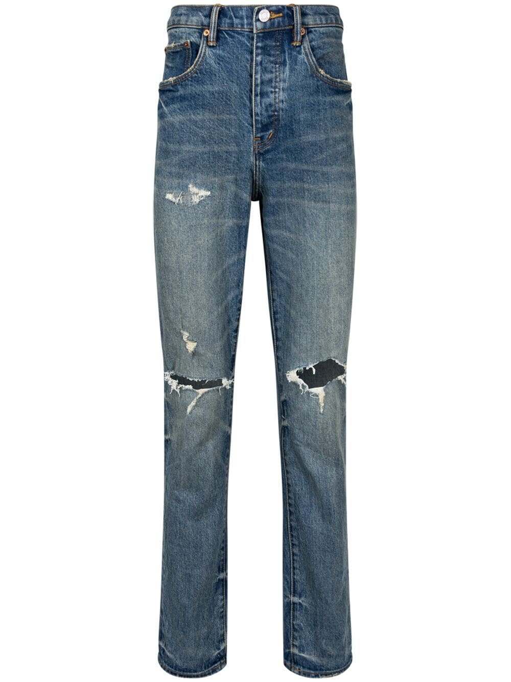 Purple Brand Vintage Aged Blowout Jeans In Blue