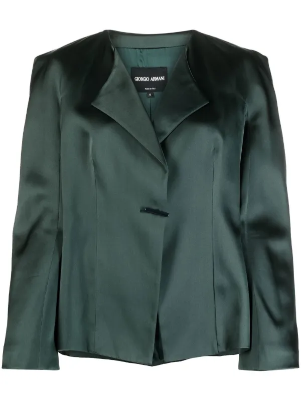 ジョルジオアルマーニ シルク シングル ジャケット ヴィンテージ GIORGIO ARMANI - ジョルジオ・アルマーニ シルク ジャケットの