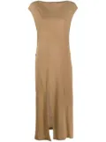 Auralee front-slit cut-out dress - Neutrals