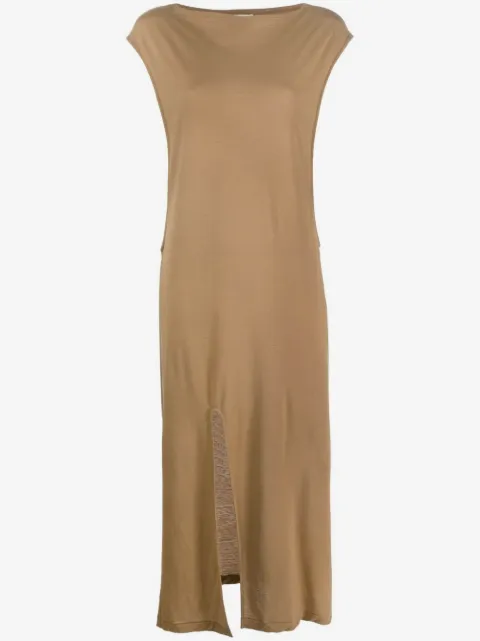 Auralee front-slit cut-out dress