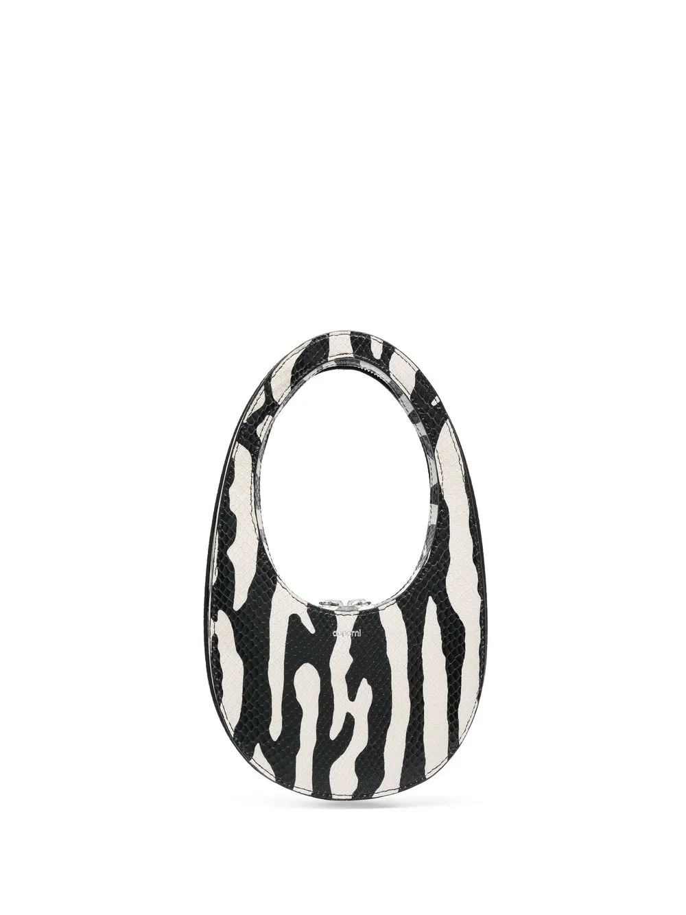 

Coperni leather zebra-print tote bag - Black