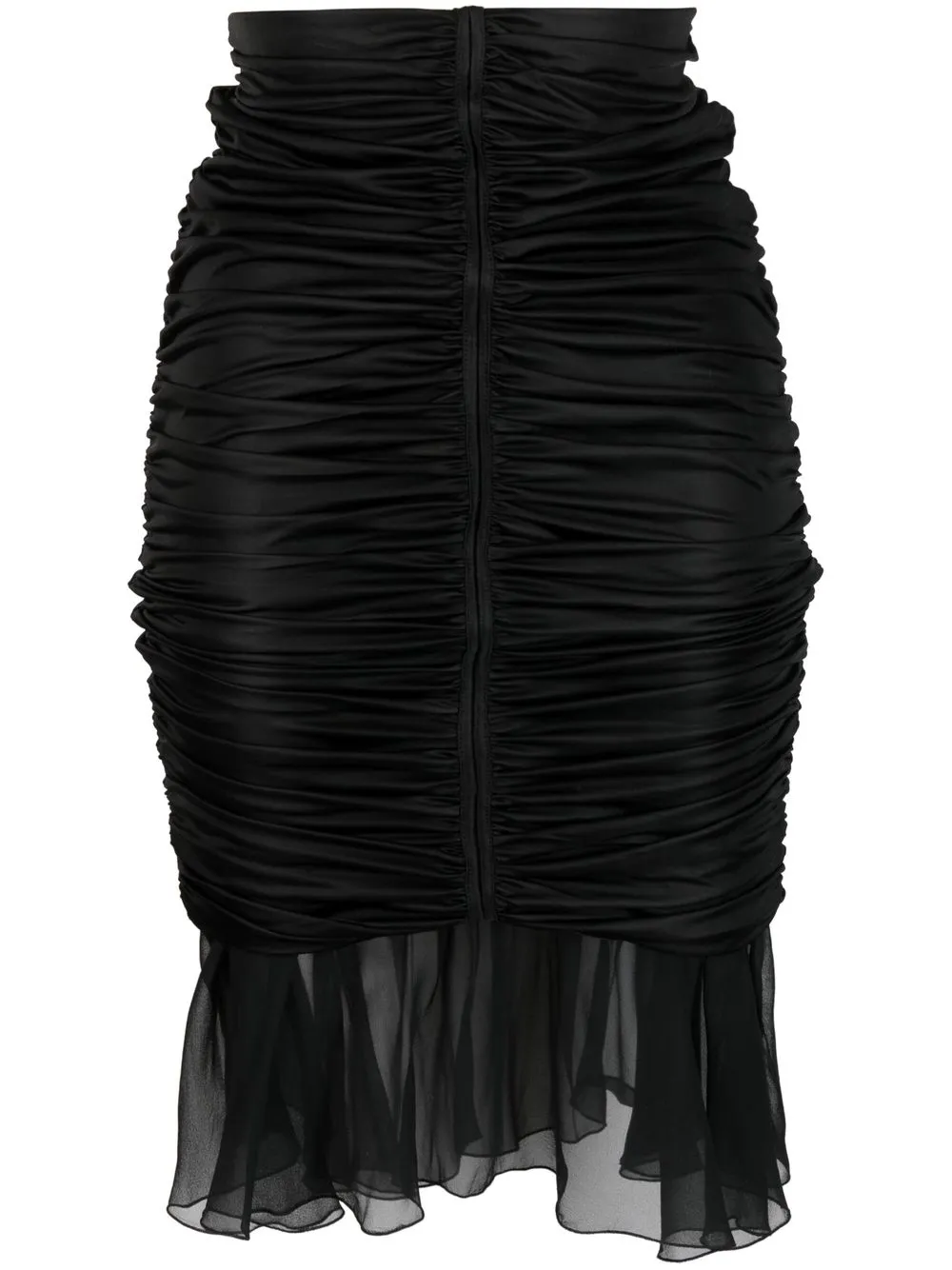 Blumarine jupe crayon à fronces - Noir Top Merken Winkel