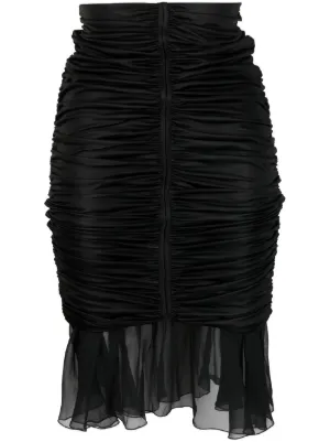 burberry ruched skirt