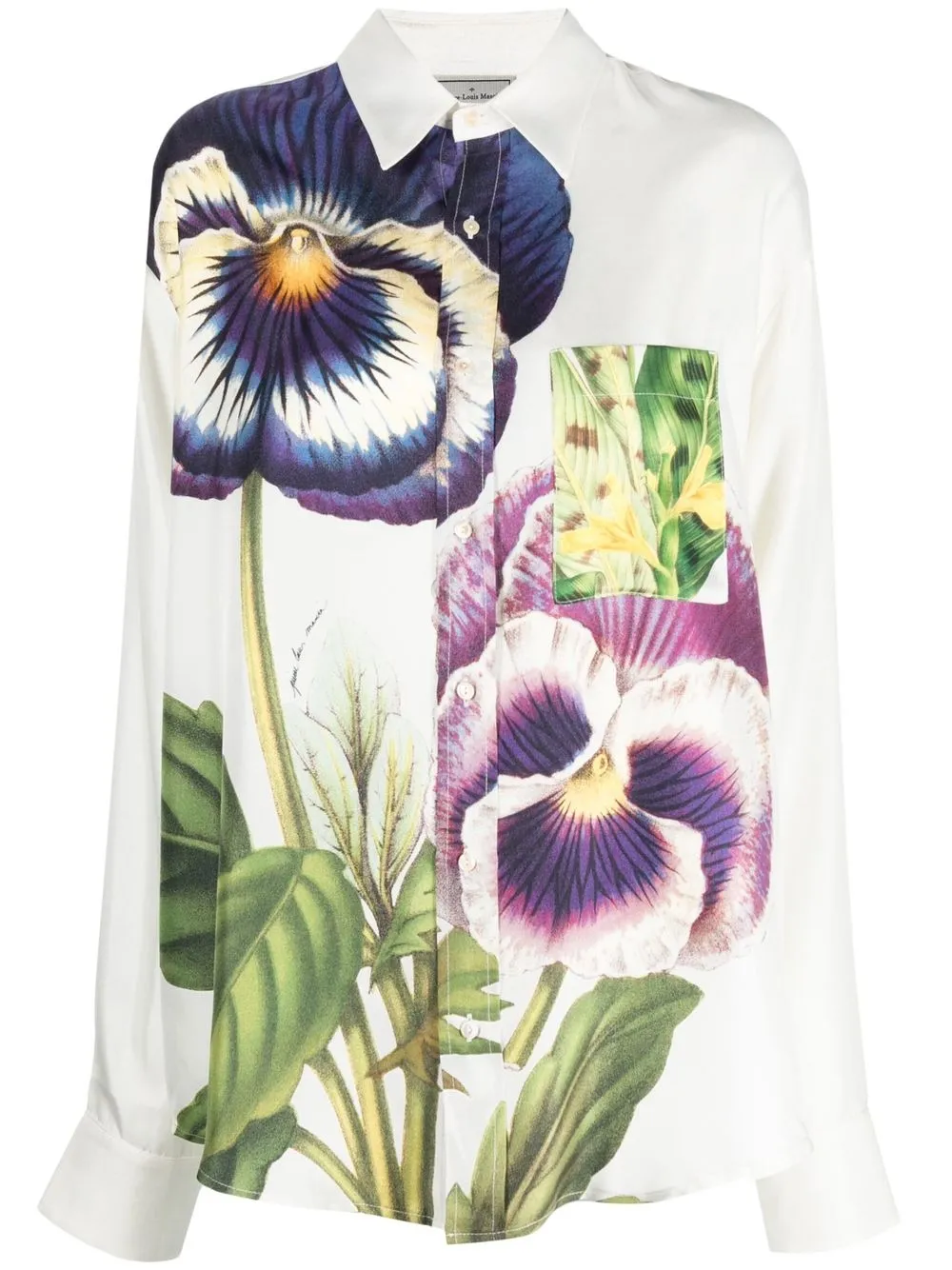 

Pierre-Louis Mascia camisa de seda con estampado floral - Neutro