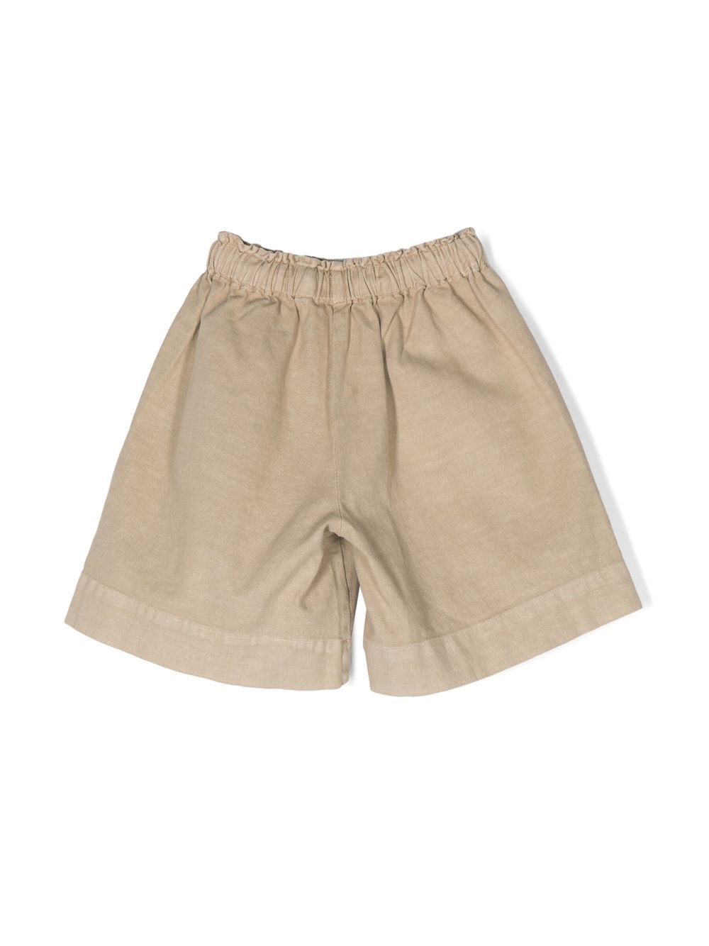 Shop Il Gufo Cotton-linen Shorts In Brown