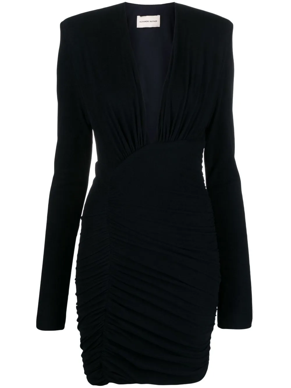 

Alexandre Vauthier V-neck ruched minidress - Blue