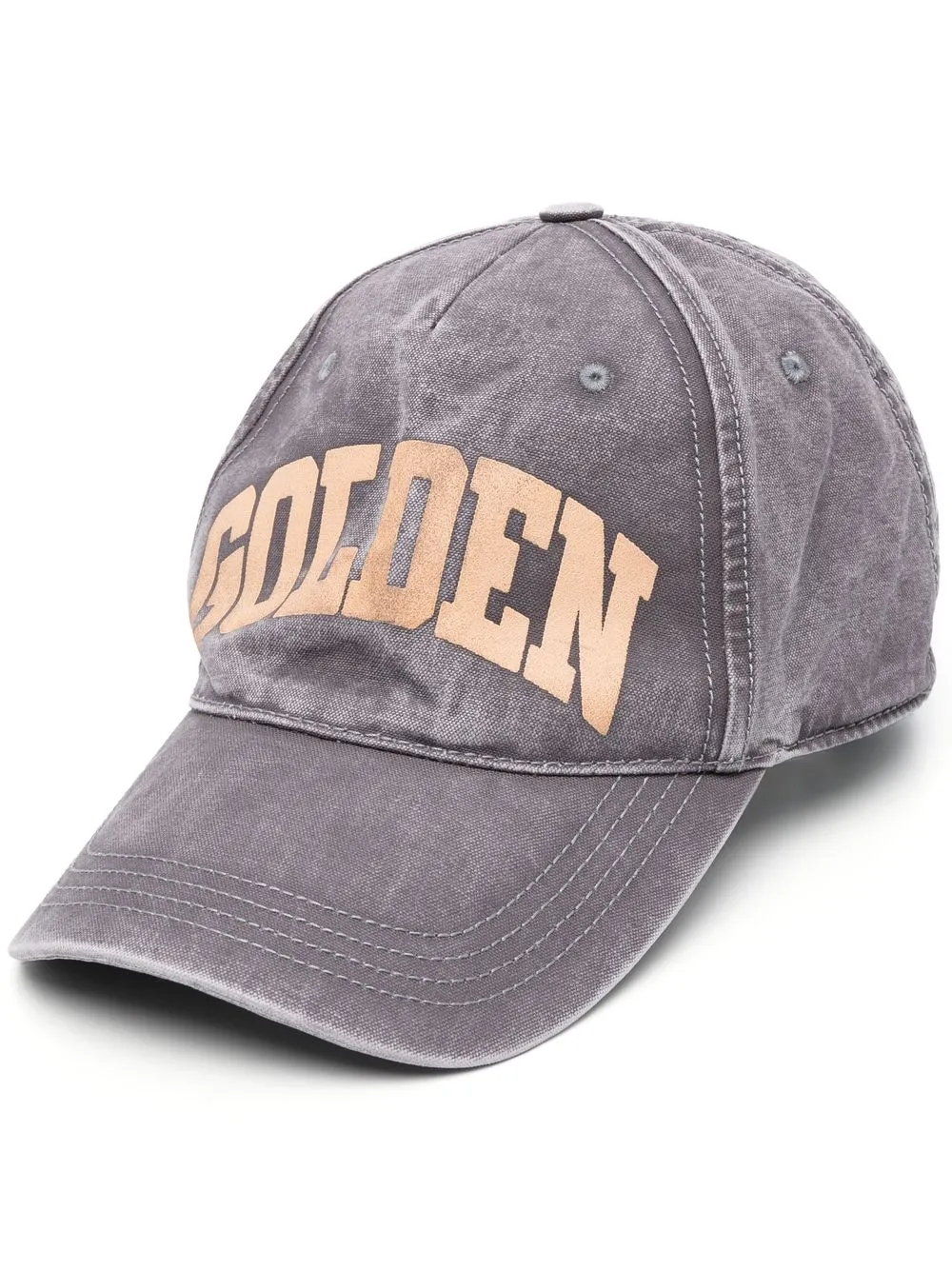 

Golden Goose logo-print washed-denim cap - Grey