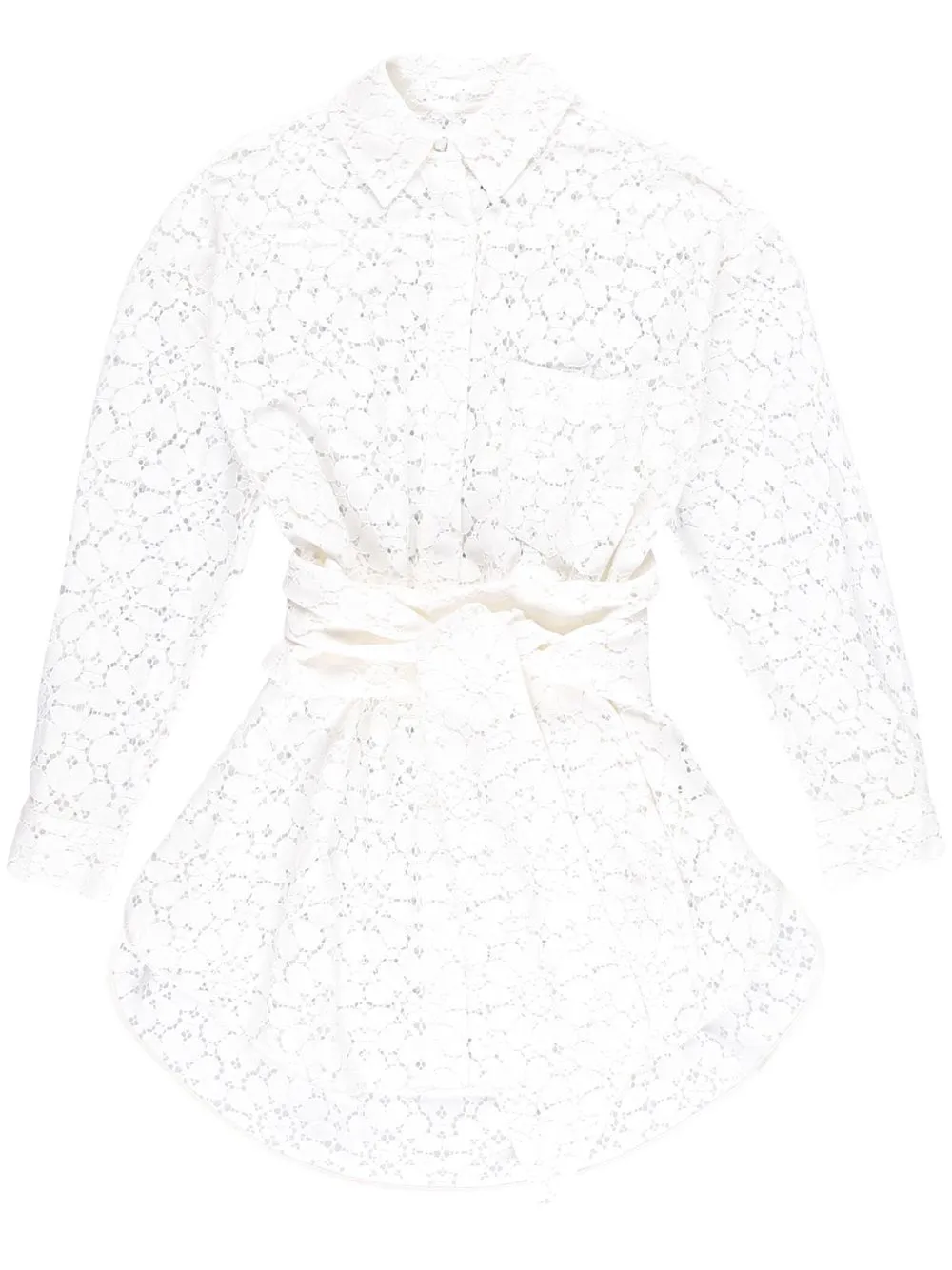 

Alexandre Vauthier belted shirtdress - White