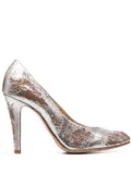 Maison Margiela 100mm lurex Mary-Jane pumps - Silver
