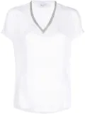 Fabiana Filippi V-neck short-sleeve T-shirt - White