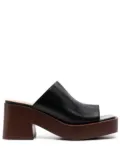 Tod's 80mm platform mules - Black