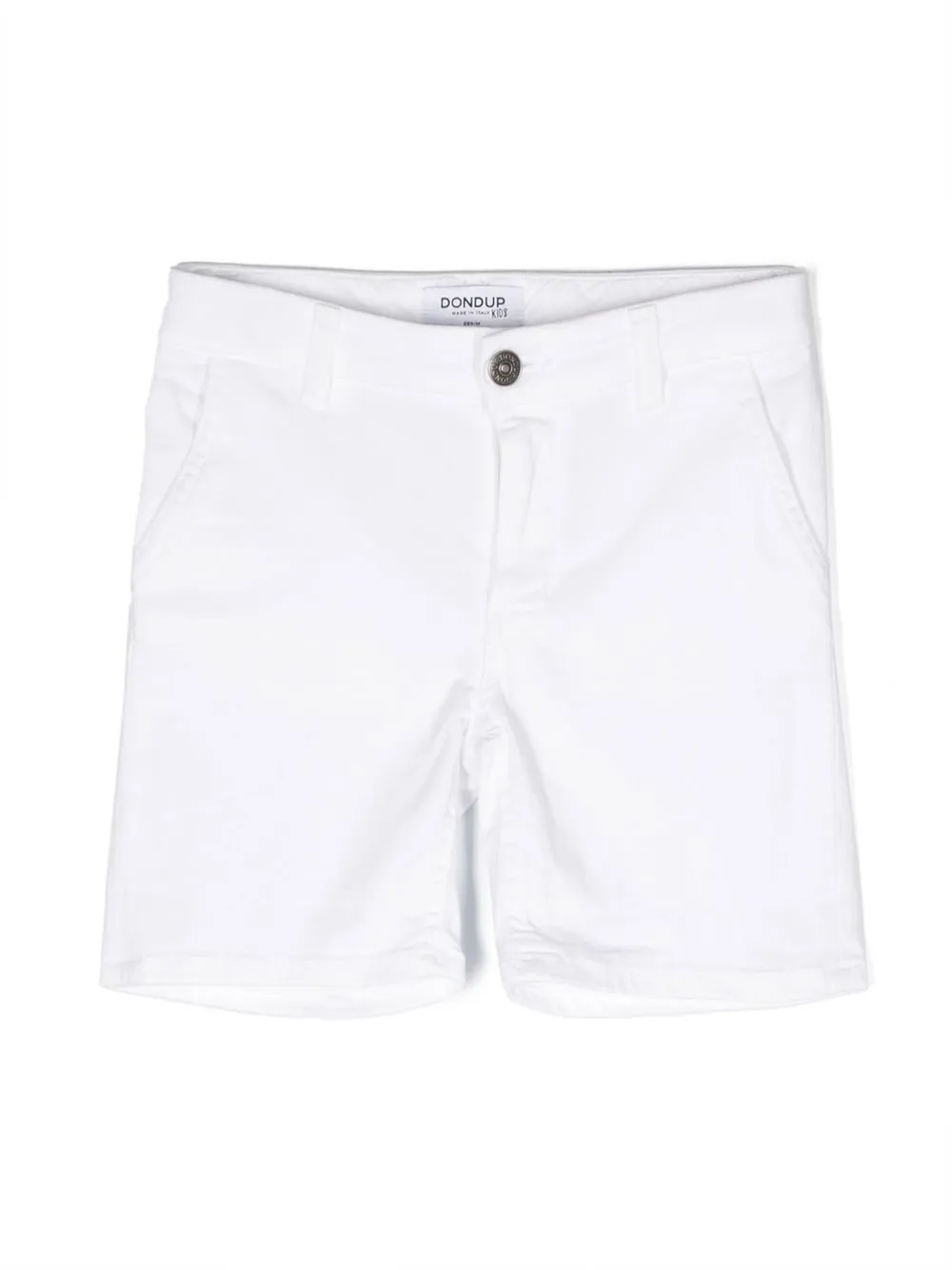 Shop Dondup Logo-plaque Shorts In White