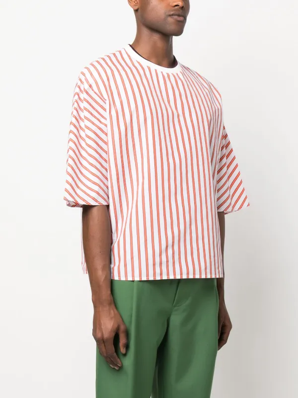 Sunnei Striped crew-neck T-shirt | White | FARFETCH