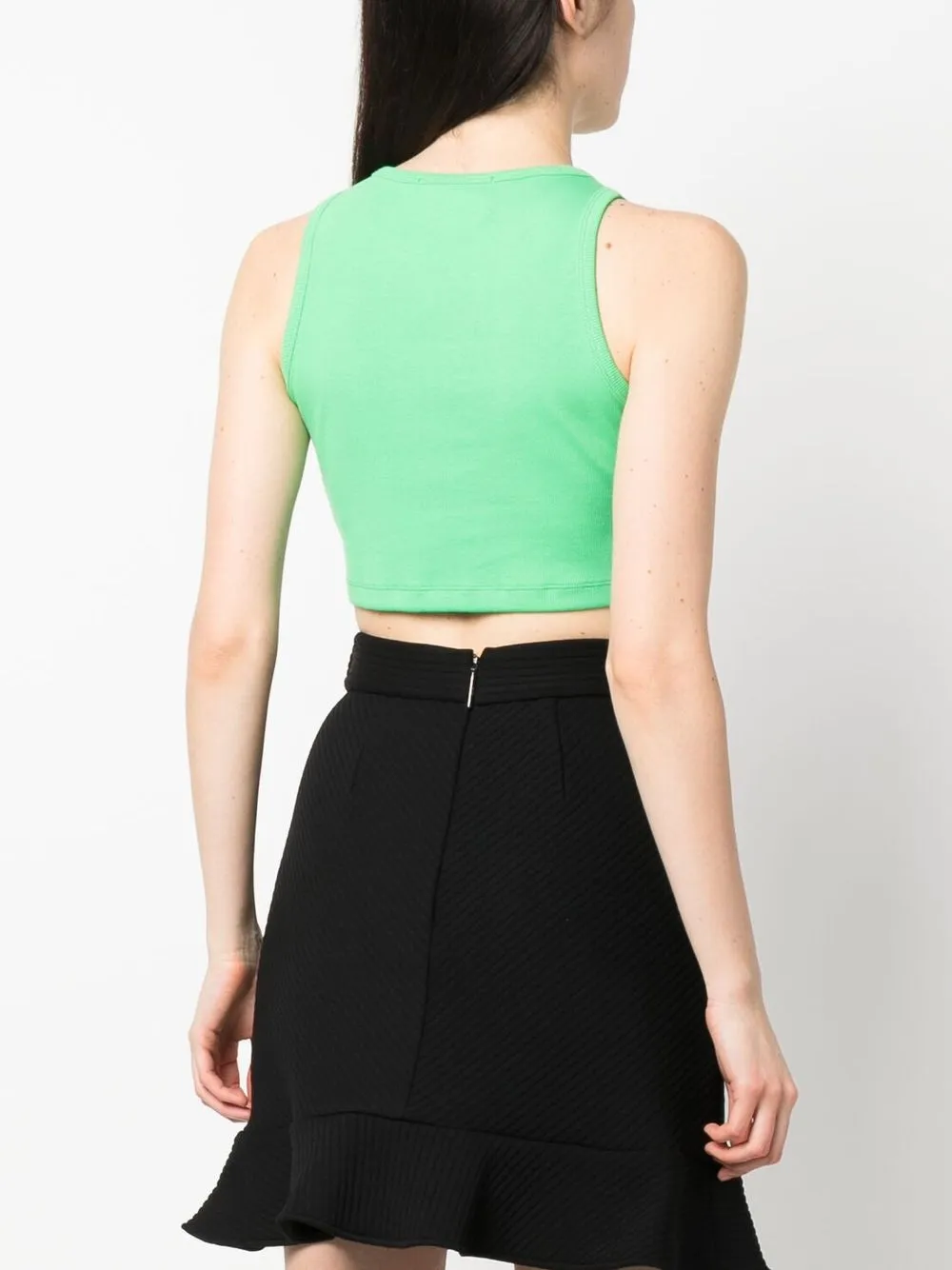 Msgm Logo-print Sleeveless Top In Grün
