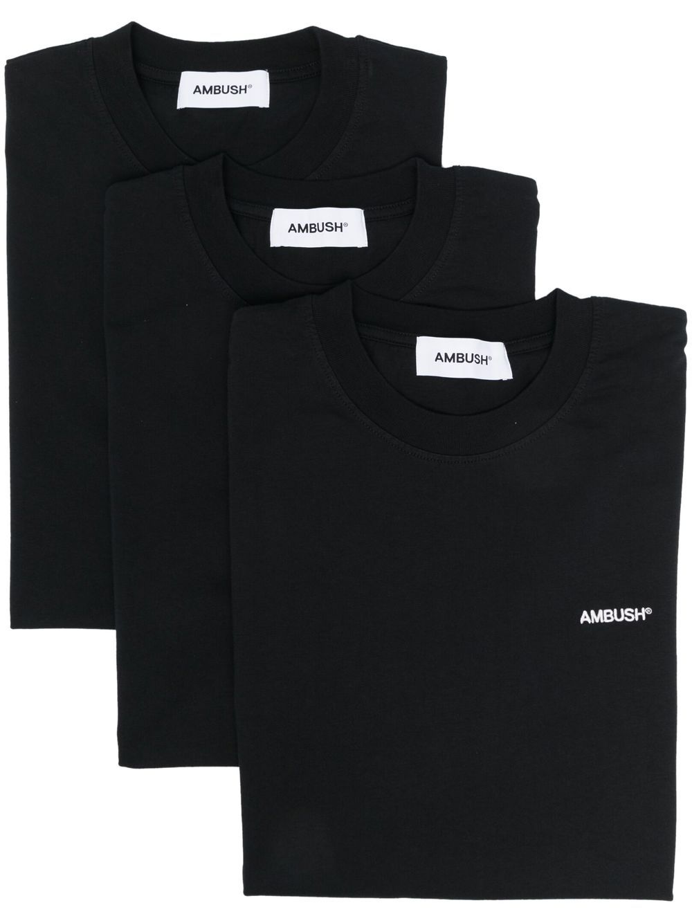 

AMBUSH chest logo-print detail T-shirt - Black