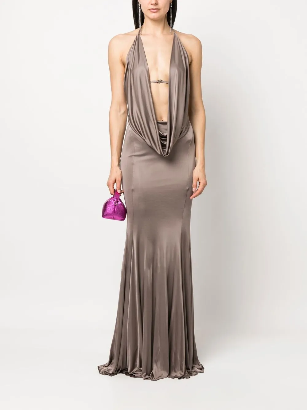 Blumarine Mouwloze avondjurk - Beige