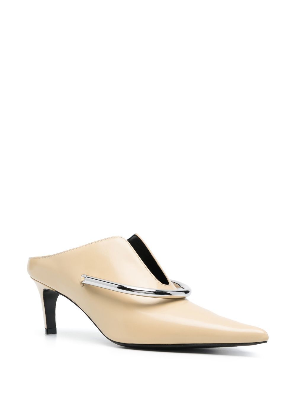 Jil Sander Leren muiltjes - Beige