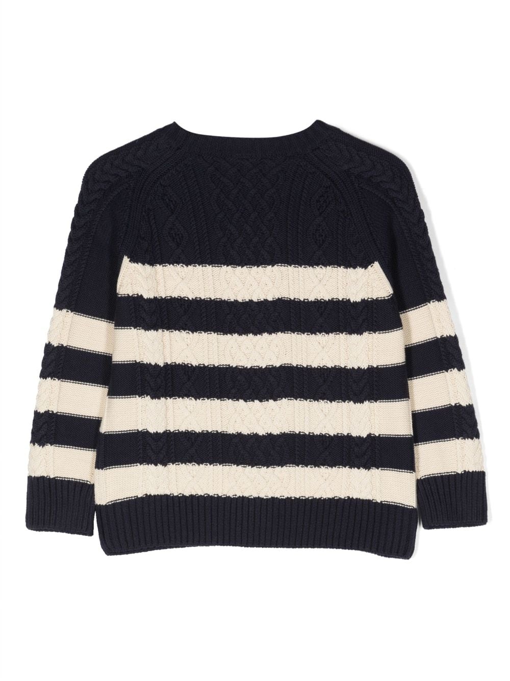 Petit Bateau striped cotton sweatshirt - Blauw