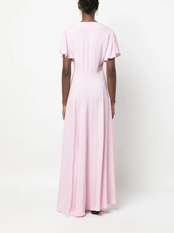 vivetta pink dress Vivetta Ruched Cut-out Maxi Dress