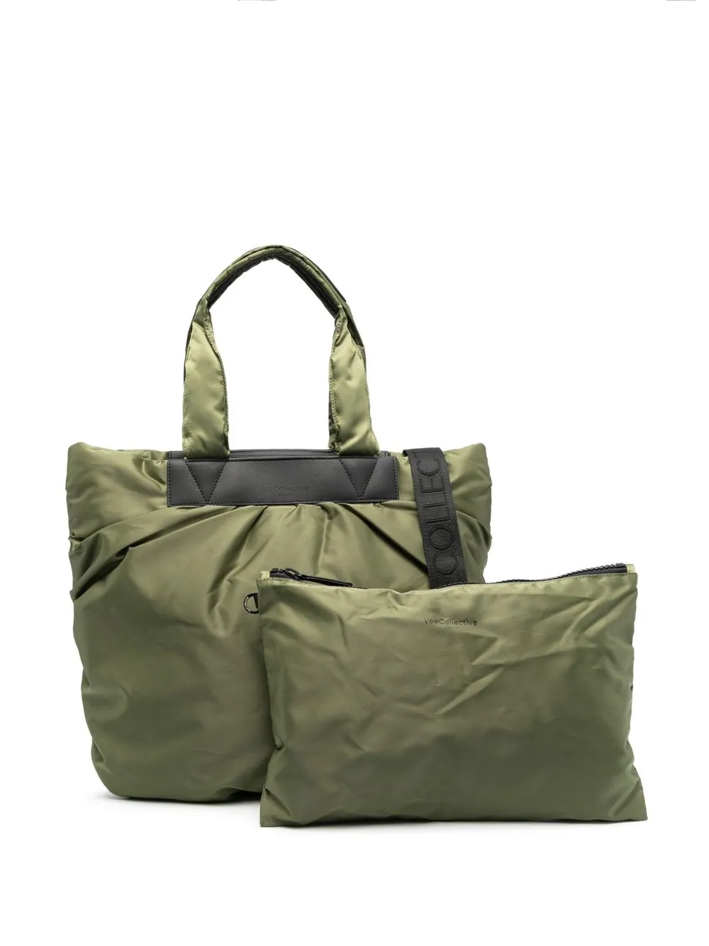 

VeeCollective padded-design tote bag - Green