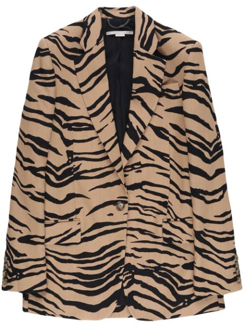 Stella McCartney tiger-print double-breasted blazer Women